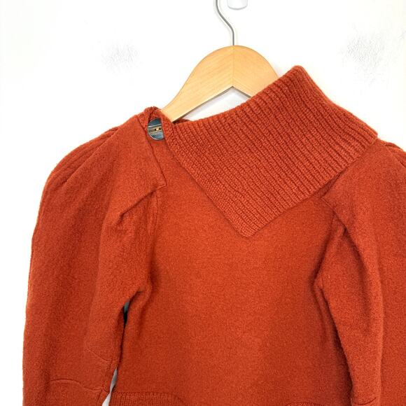 Ulla Johnson Riley Puff Sleeve SHRUNKEN Sweater In Orange Size XXS - Picture 9 of 15